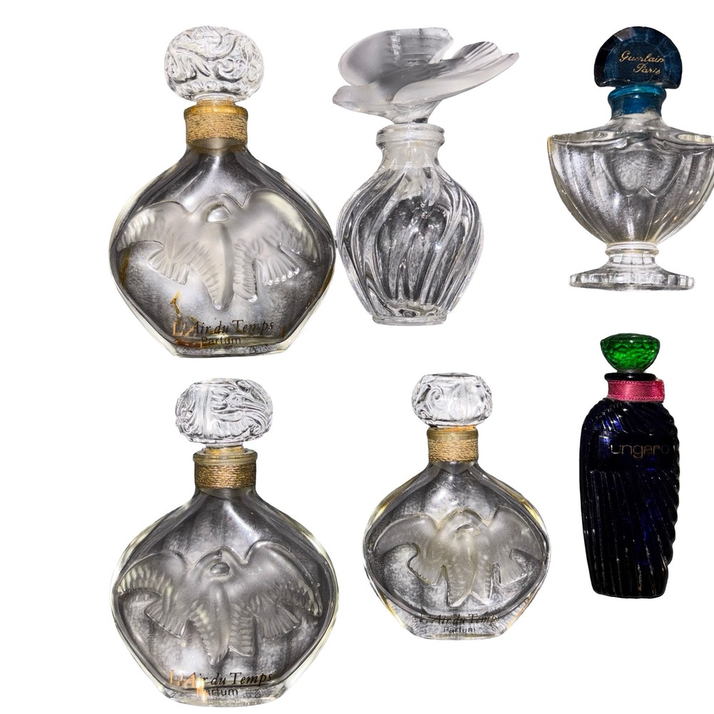 Vintage Perfume Bottle Lot Guerlain Nina Ricci Jean Patou Ungaro Collect  Minis - Picture 2 of 3